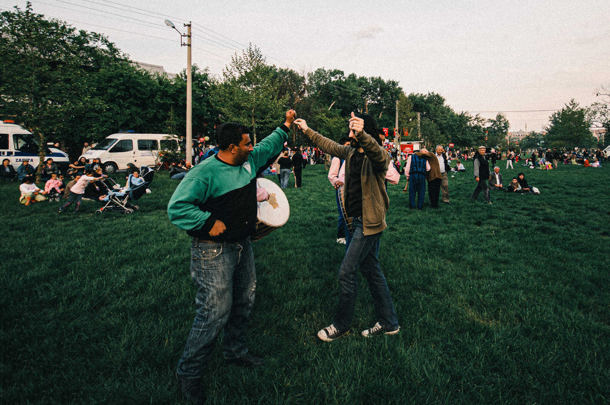 Tarik dancing with Roma at Kakava Festival, Edirne 2009