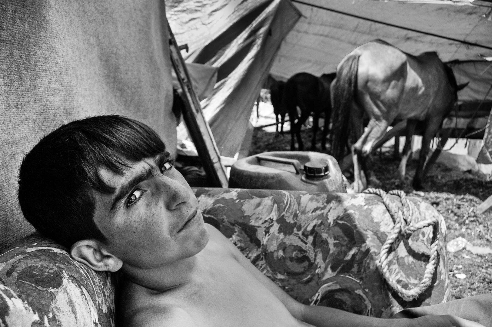 Black and white documentary photograph, Büyükada, Istanbul, 2014 by Tarık Kaan Muslu